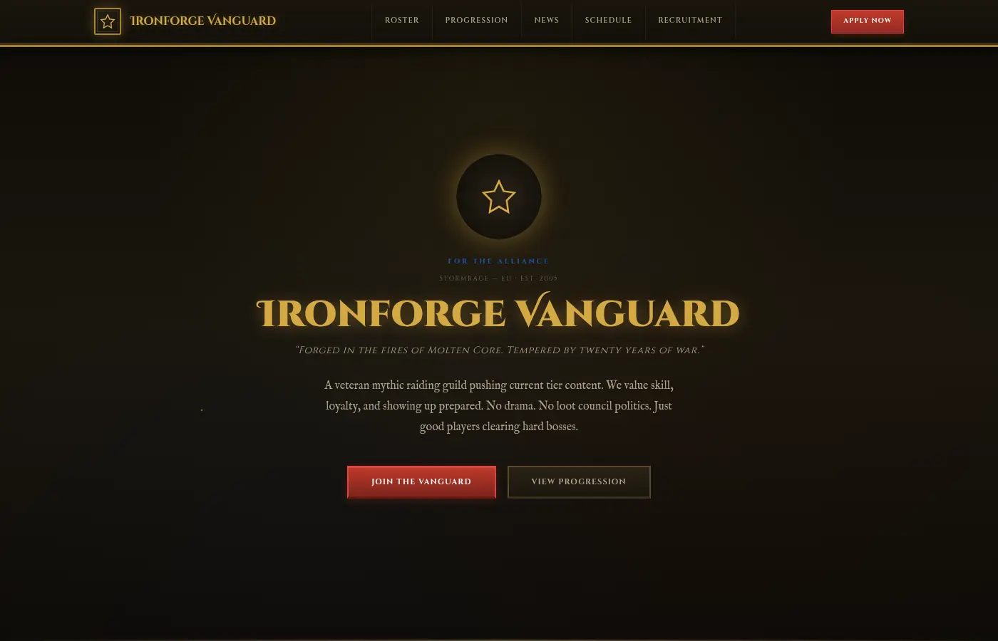 Ironforge Vanguard top