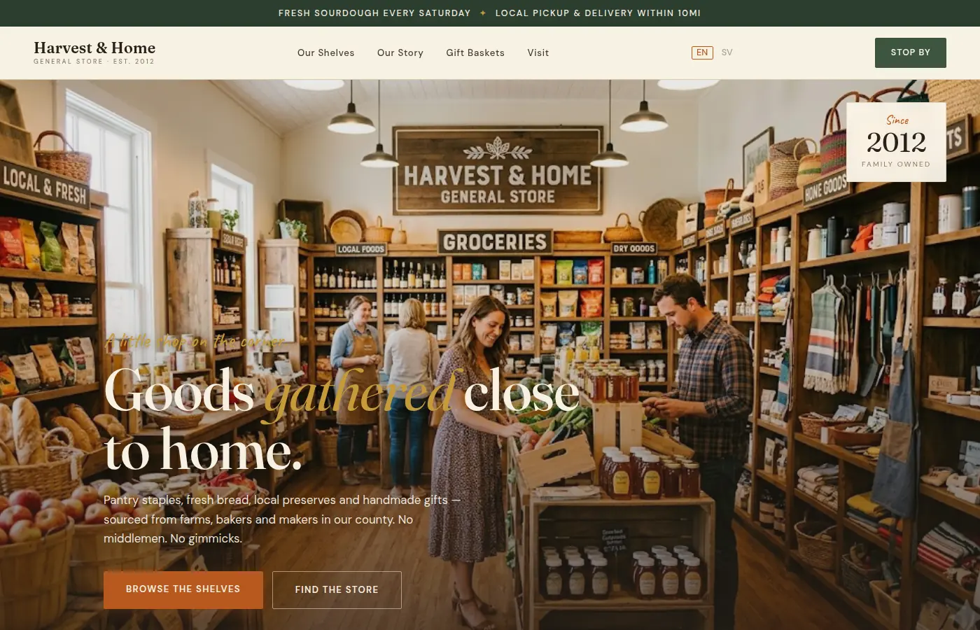 Harvest and Home top